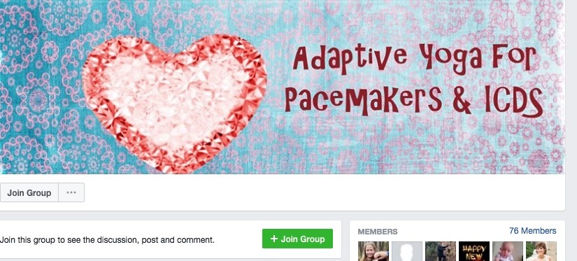 Facebook Group for Yoga Practitioners with Pacemakers/ICDs.  Yoga for Healthy Aging Blog post.