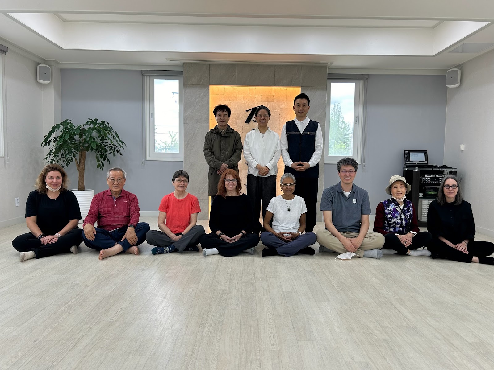 Participants in the main meditation practice at North Suwon Center, Suwon, South Korea.